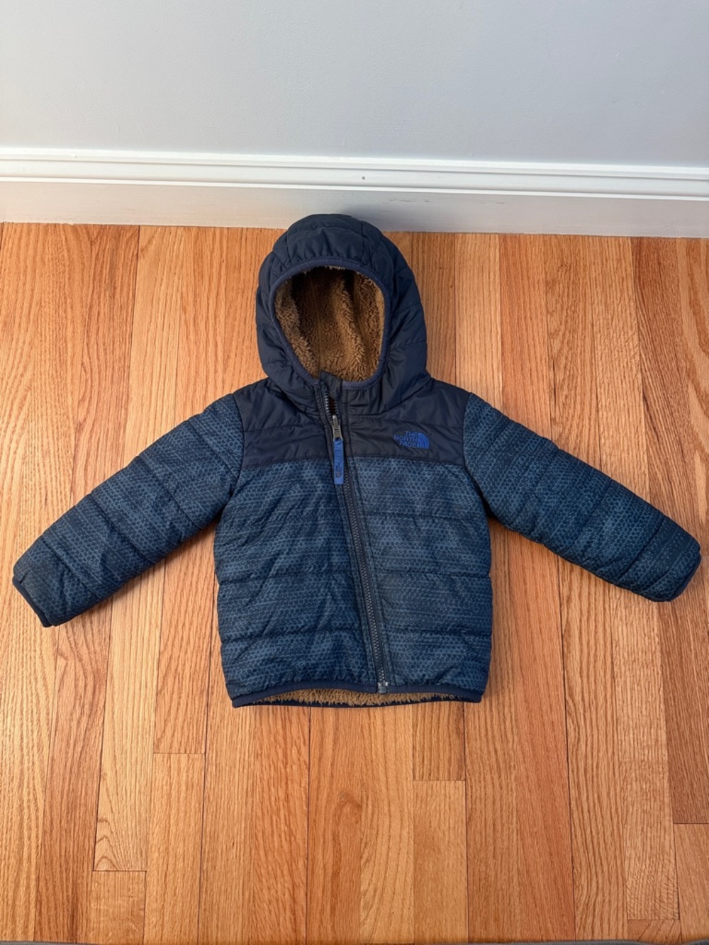 The North Face Navy Hooded Toddler Puffer Jacket